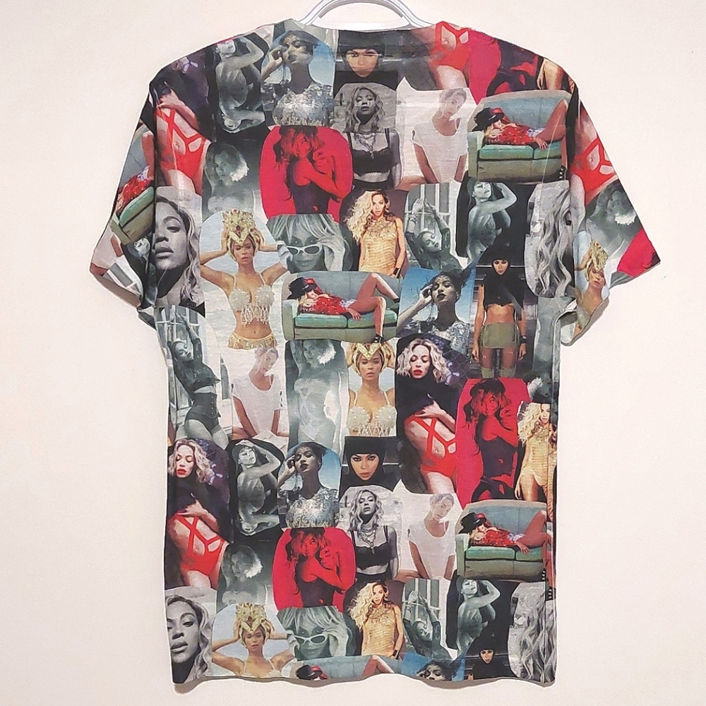 Beyoncé Women's Colorful Collage Print Short Sleeved Graphic T-shirt EUC Size M - Picture 7 of 10